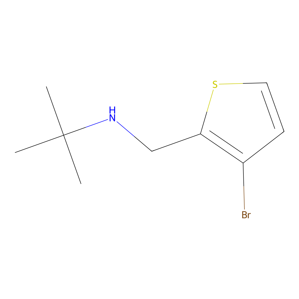[(3-Bromothiophen-2-yl)methyl](tert-butyl)amine molecular structure, CAS 1249851-52-2