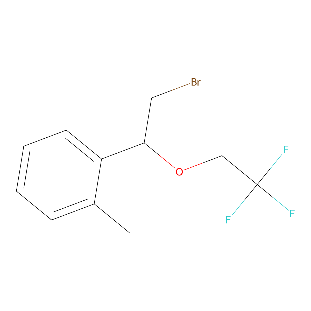 1-(2-Bromo-1-(2,2,2-trifluoroethoxy)ethyl)-2-methylbenzene molecular structure, CAS 1249851-78-2