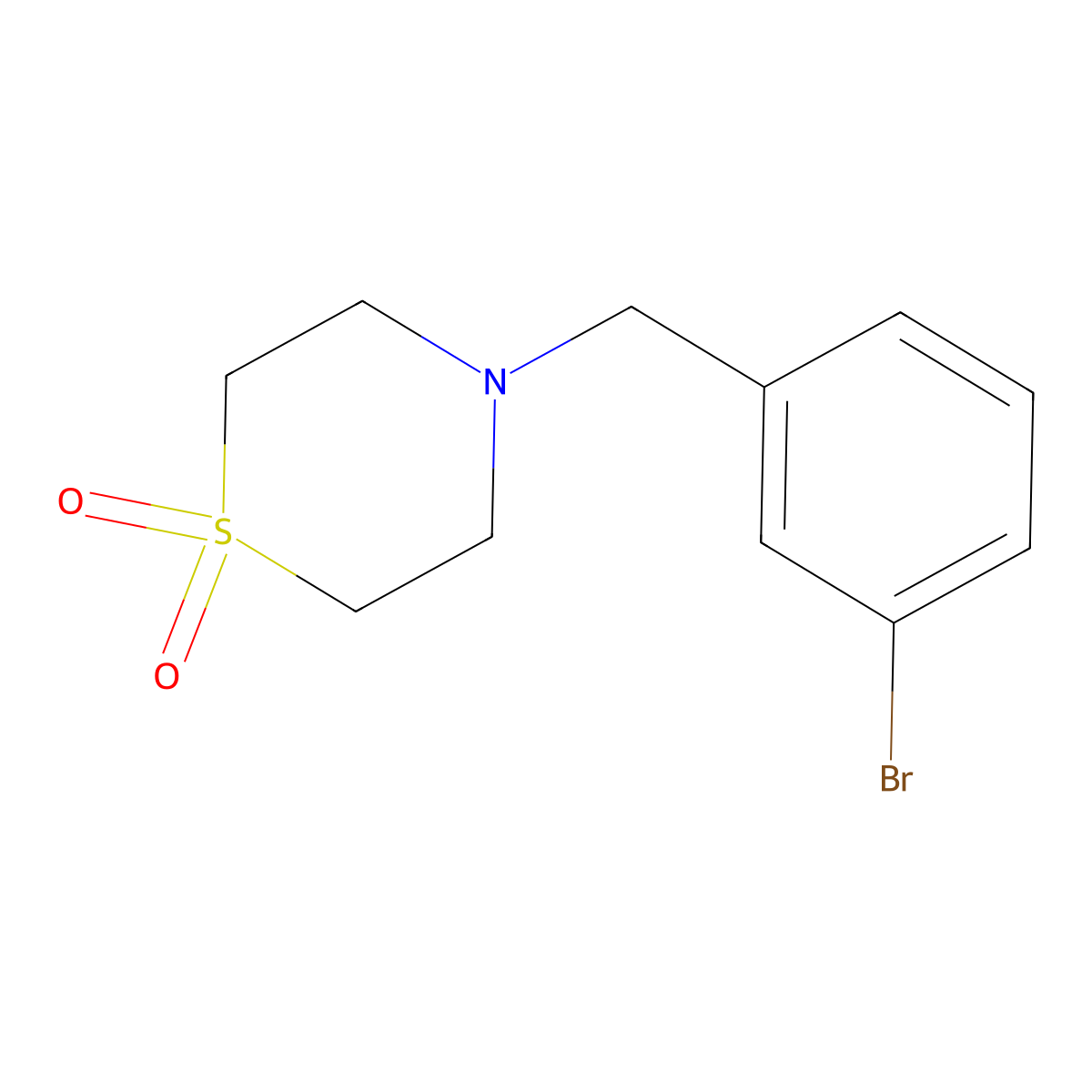 4-(3-Bromo-benzyl)-thiomorpholine 1,1-dioxide molecular structure, CAS 1249852-46-7