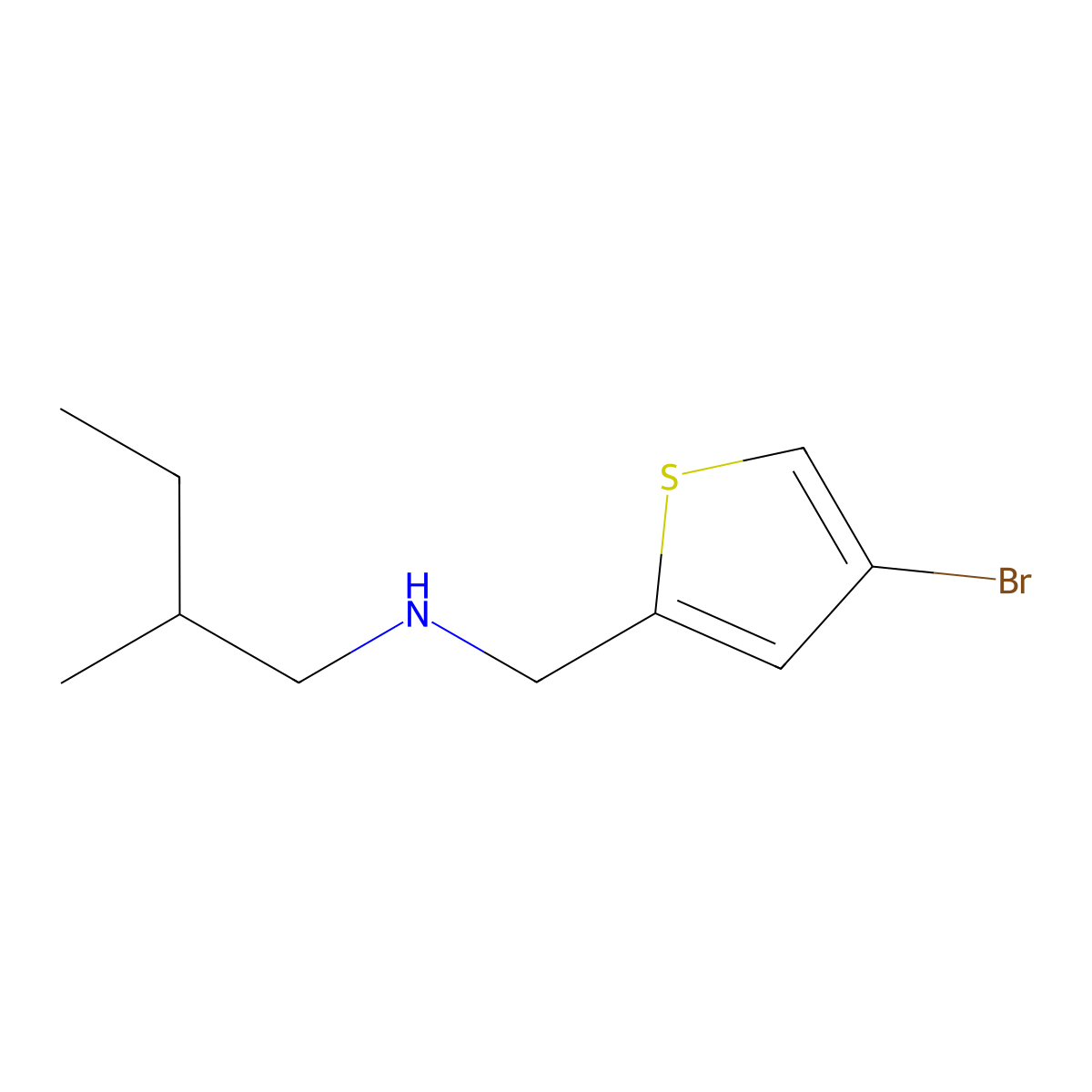 [(4-Bromothiophen-2-yl)methyl](2-methylbutyl)amine molecular structure, CAS 1249853-88-0