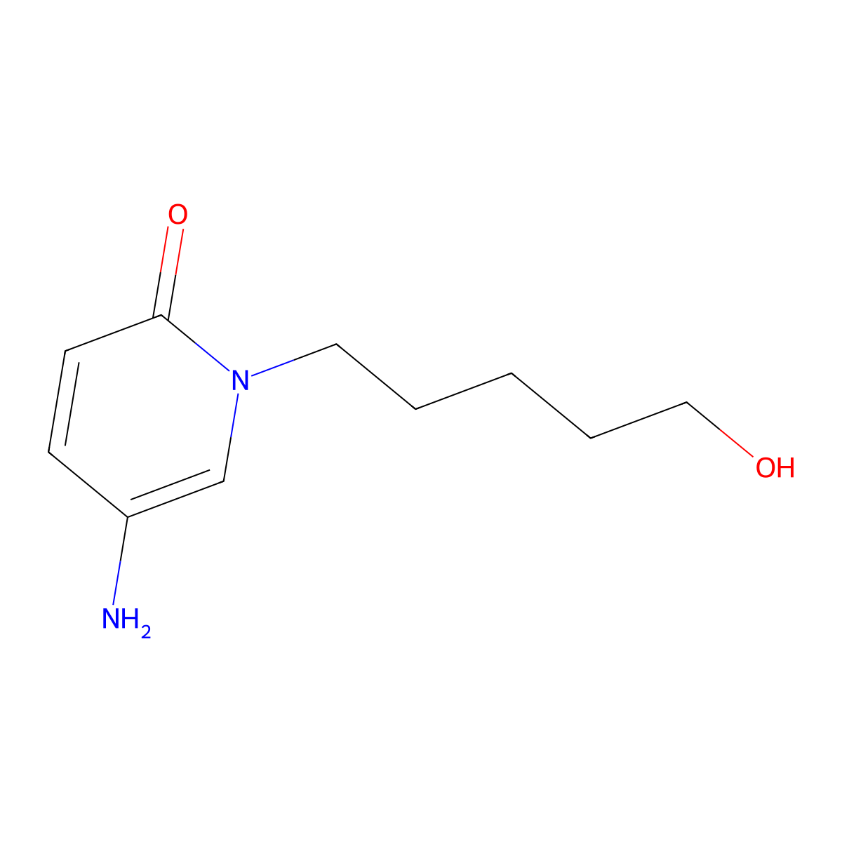5-Amino-1-(5-hydroxypentyl)pyridin-2(1h)-one molecular structure, CAS 1249854-66-7