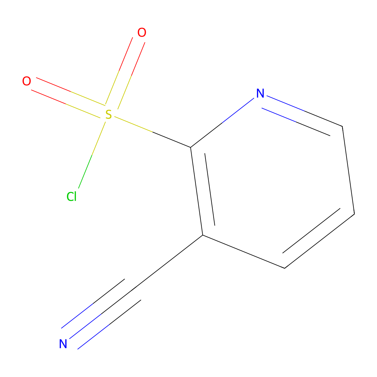 3-Cyanopyridine-2-sulfonyl chloride molecular structure, CAS 1249854-80-5