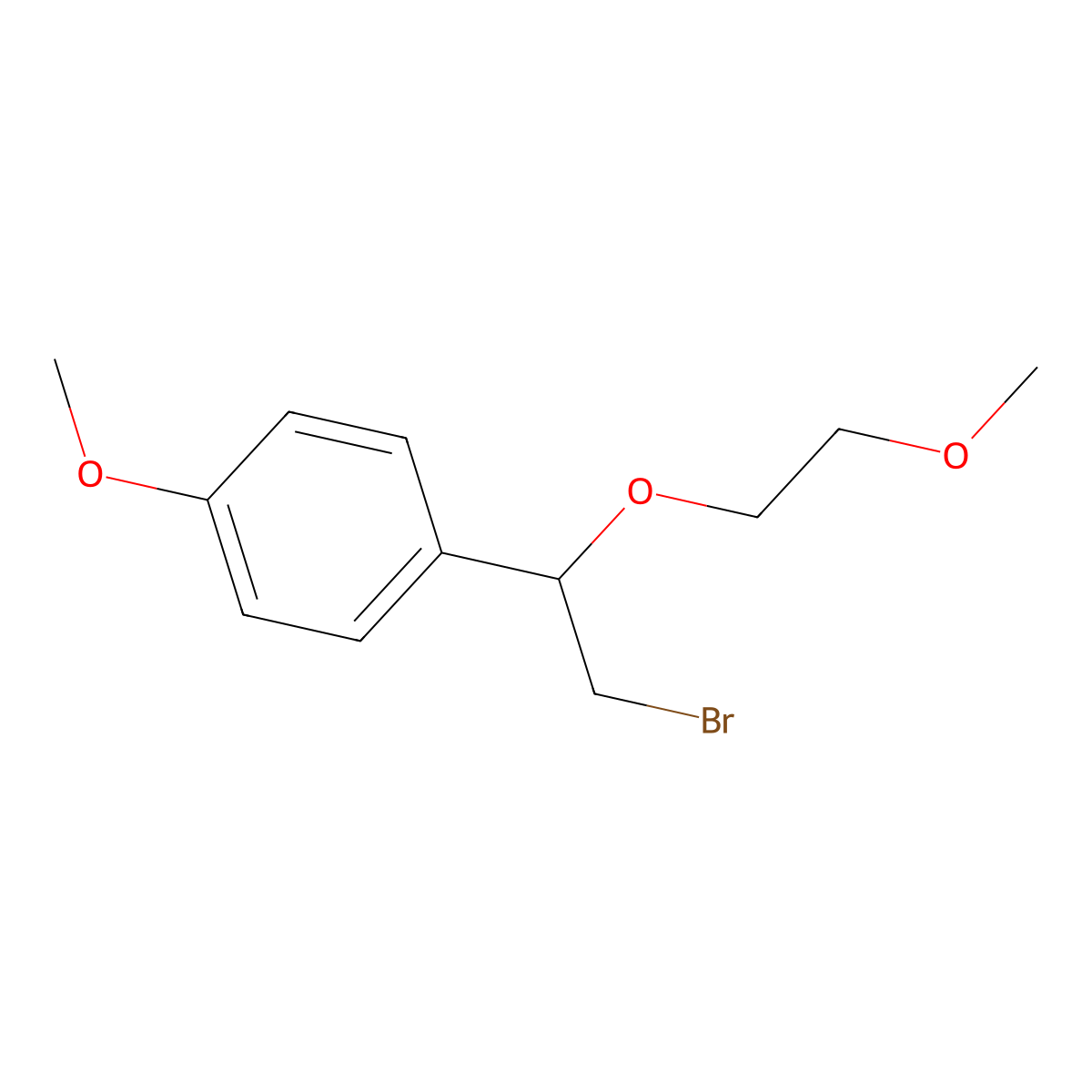 1-(2-Bromo-1-(2-methoxyethoxy)ethyl)-4-methoxybenzene molecular structure, CAS 1249857-68-8
