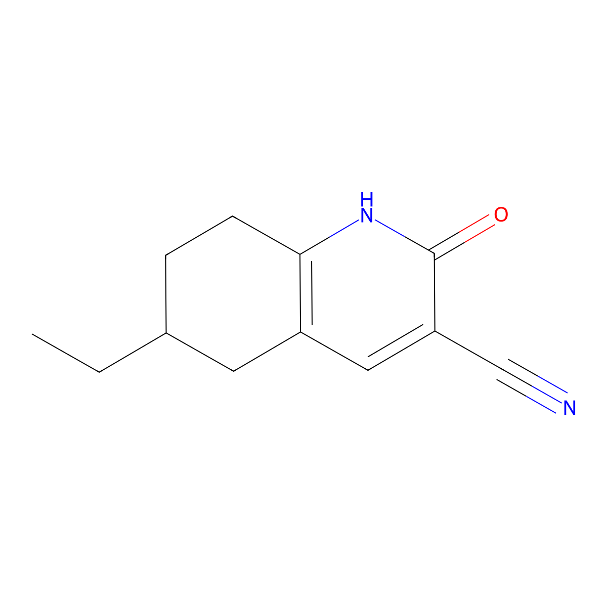 6-Ethyl-2-oxo-1,2,5,6,7,8-hexahydroquinoline-3-carbonitrile molecular structure, CAS 1249858-53-4