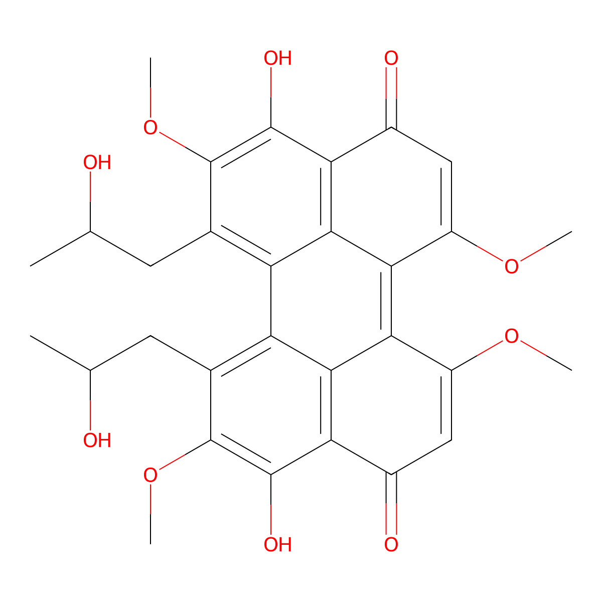 Calphostin D molecular structure, CAS 124986-26-1