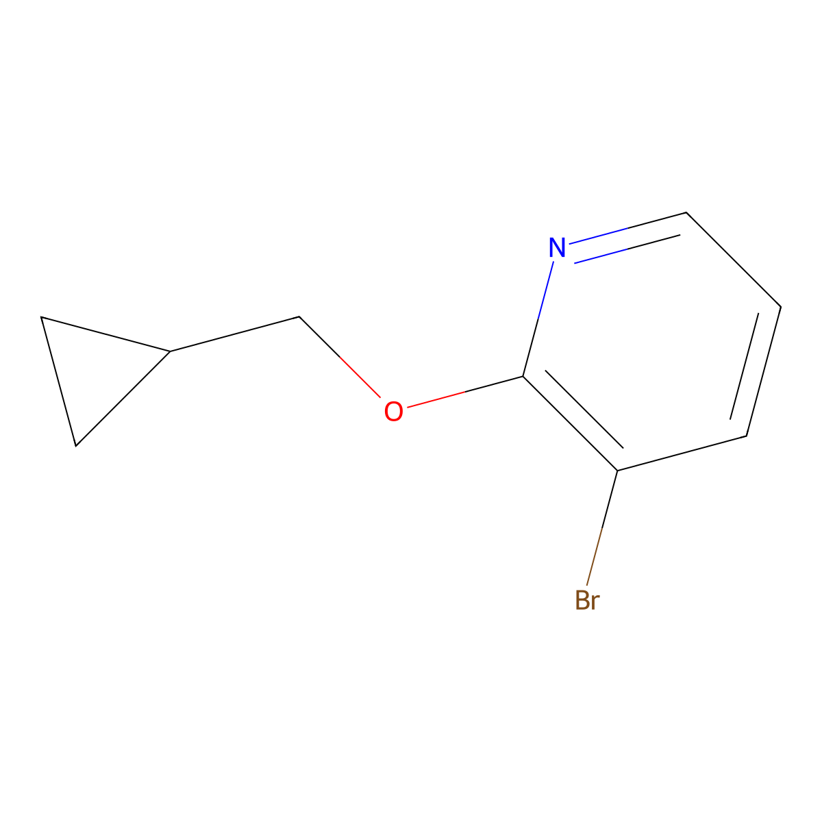 3-Bromo-2-(cyclopropylmethoxy)pyridine molecular structure, CAS 1249861-27-5