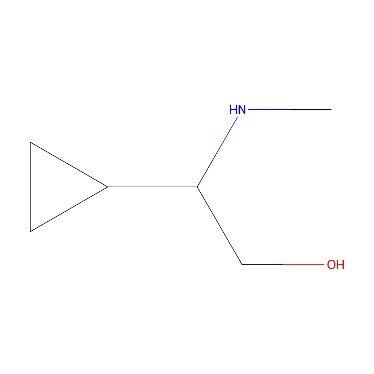 2-Cyclopropyl-2-(methylamino)ethan-1-ol molecular structure, CAS 1249865-85-7