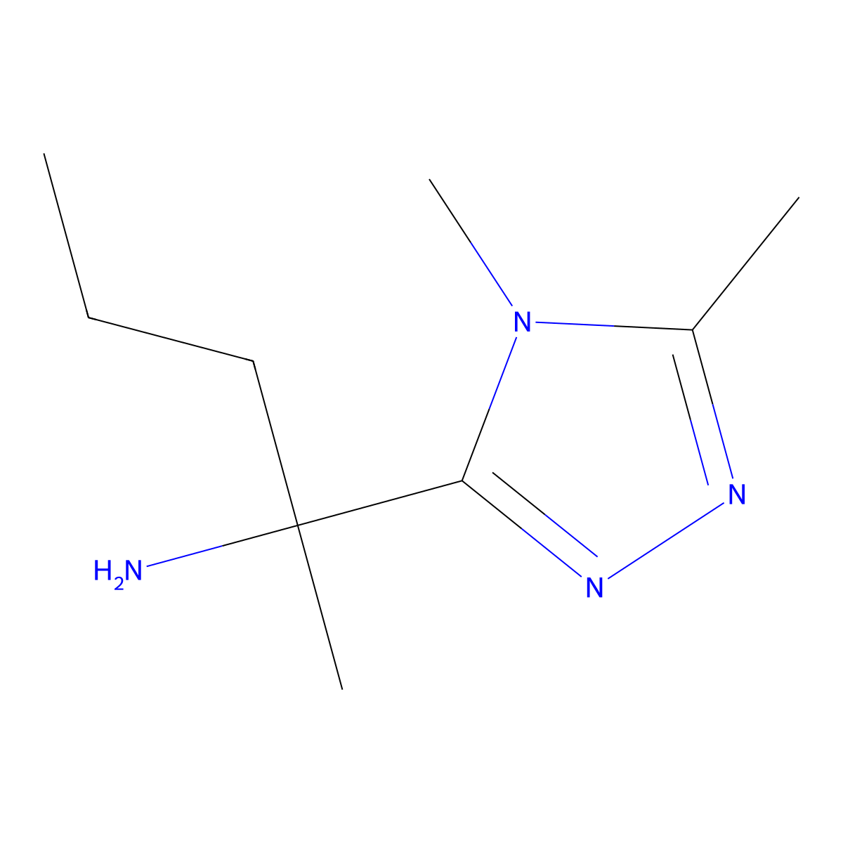 2-(4,5-Dimethyl-4h-1,2,4-triazol-3-yl)pentan-2-amine molecular structure, CAS 1249867-49-9