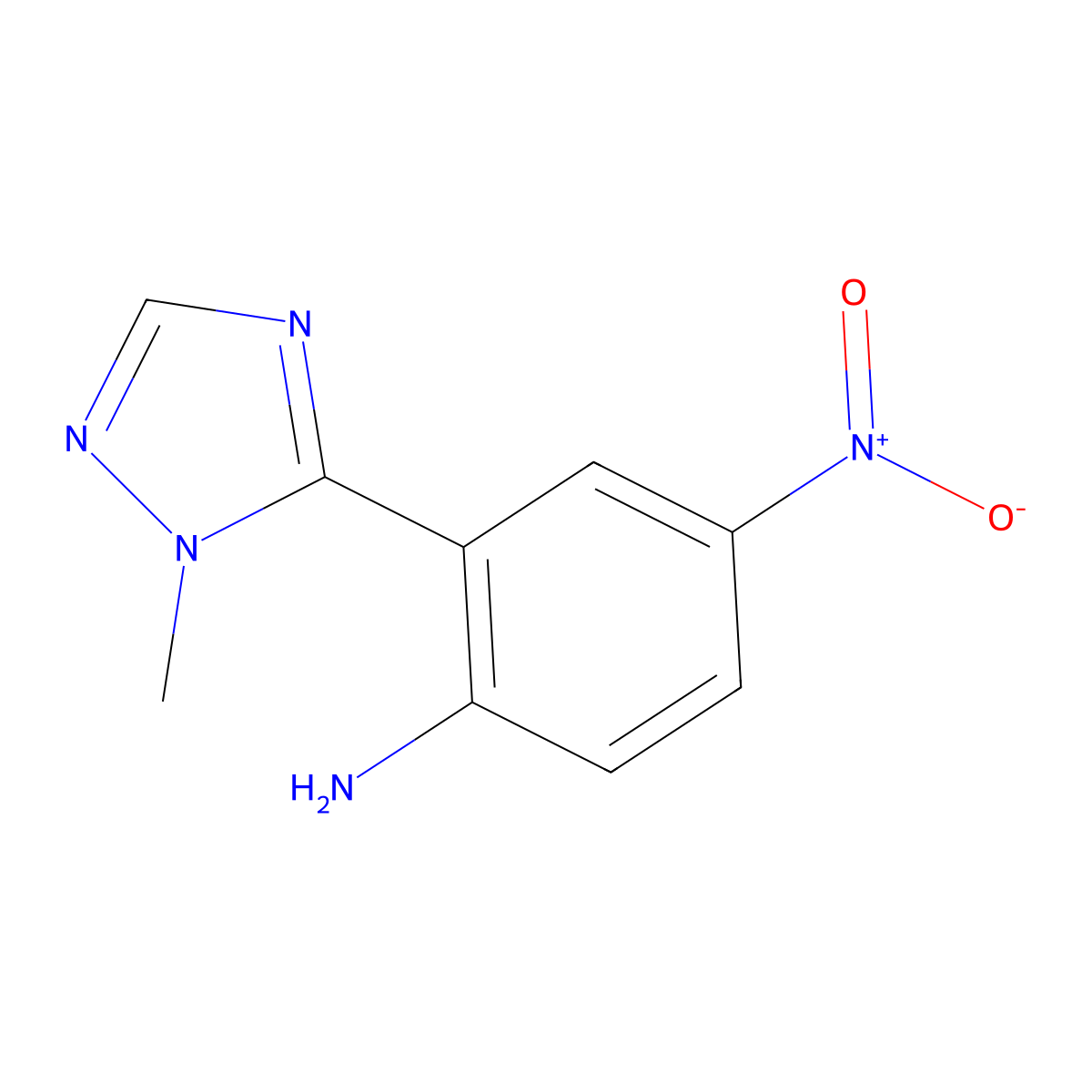2-(1-Methyl-1h-1,2,4-triazol-5-yl)-4-nitroaniline molecular structure, CAS 1249874-29-0