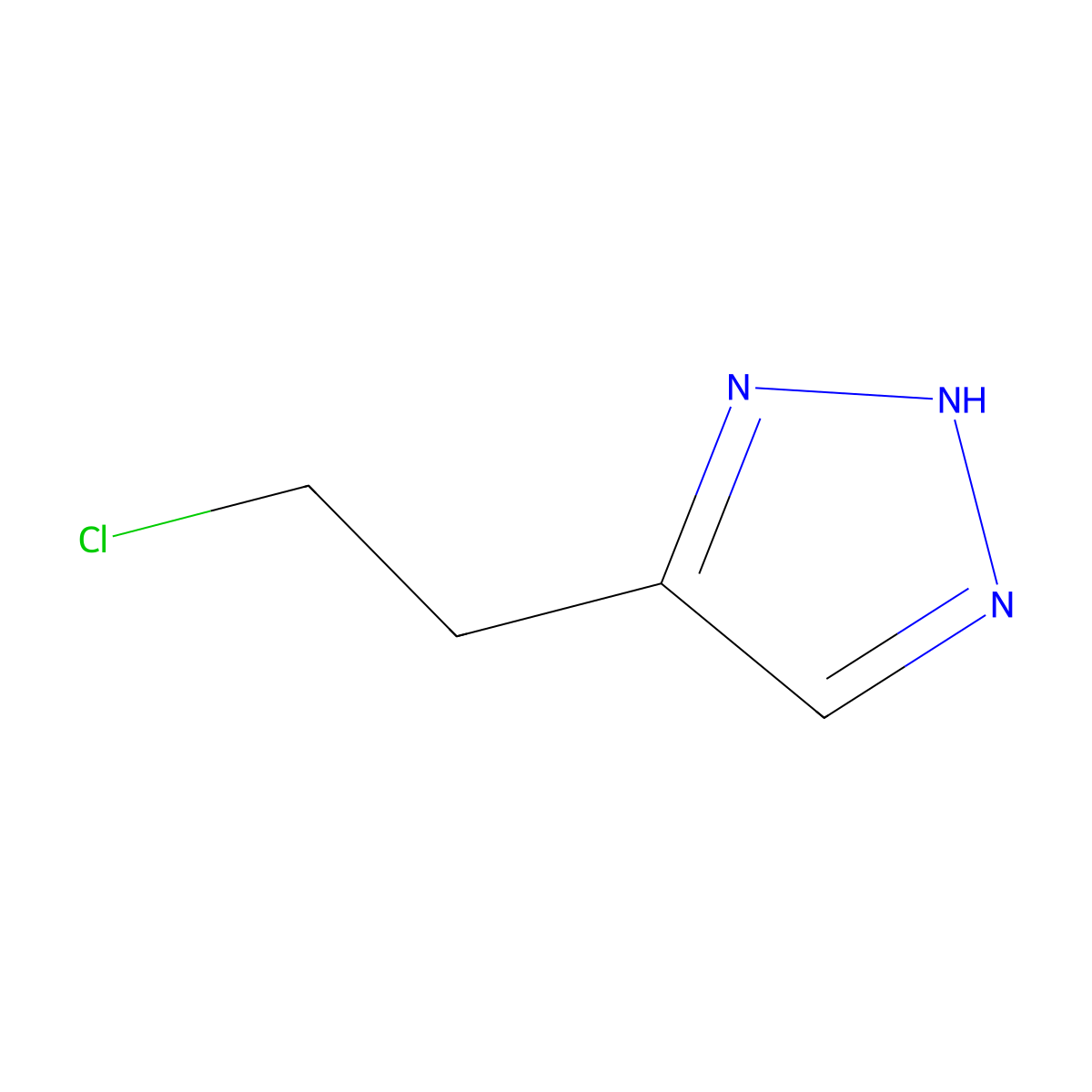 4-(2-chloroethyl)-1H-1,2,3-triazole molecular structure, CAS 1249875-21-5