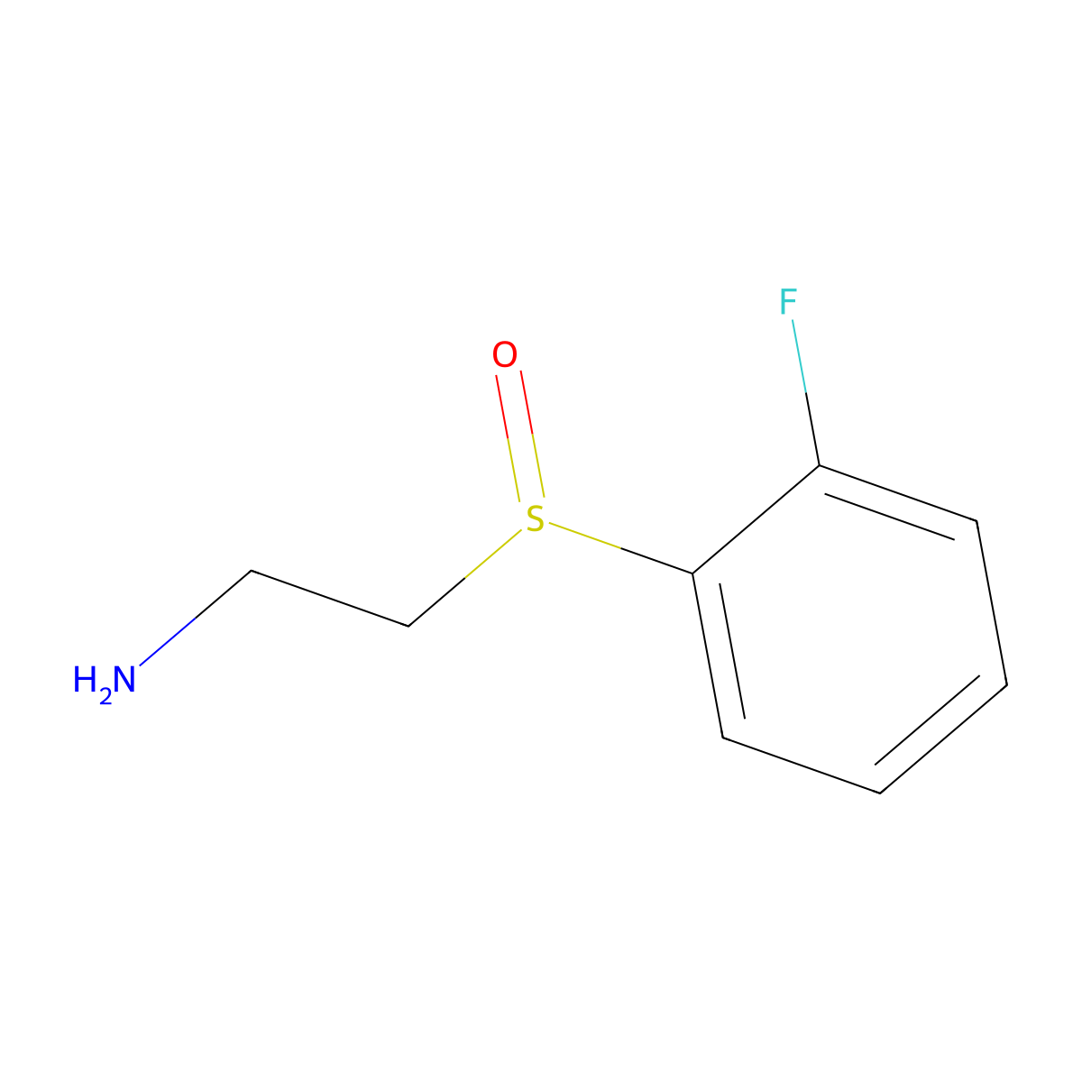 2-(2-Fluorobenzenesulfinyl)ethan-1-amine molecular structure, CAS 1249876-53-6