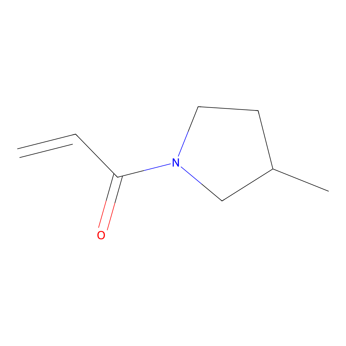 1-(3-Methylpyrrolidin-1-yl)prop-2-en-1-one molecular structure, CAS 1249879-81-9