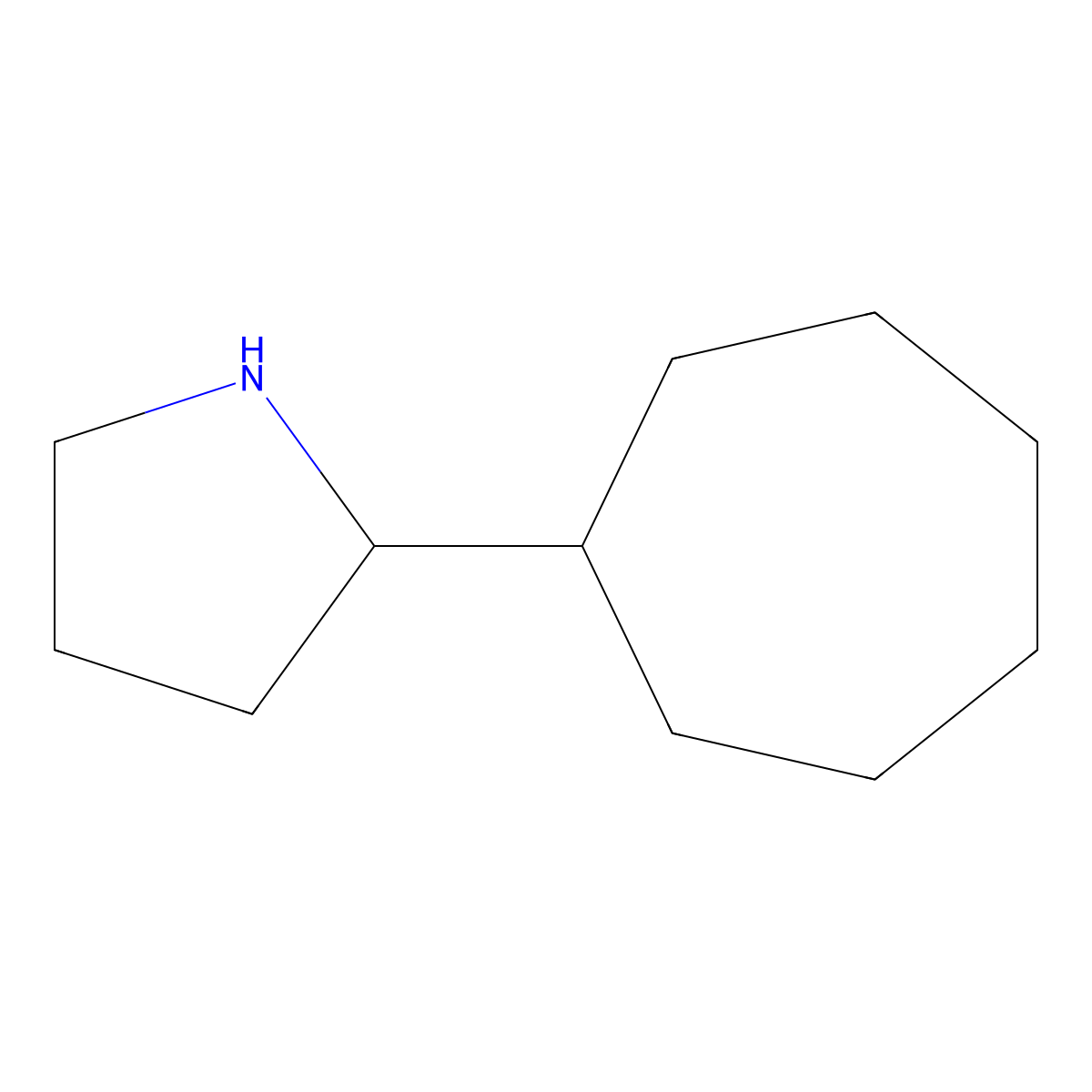2-Cycloheptylpyrrolidine molecular structure, CAS 1249880-03-2