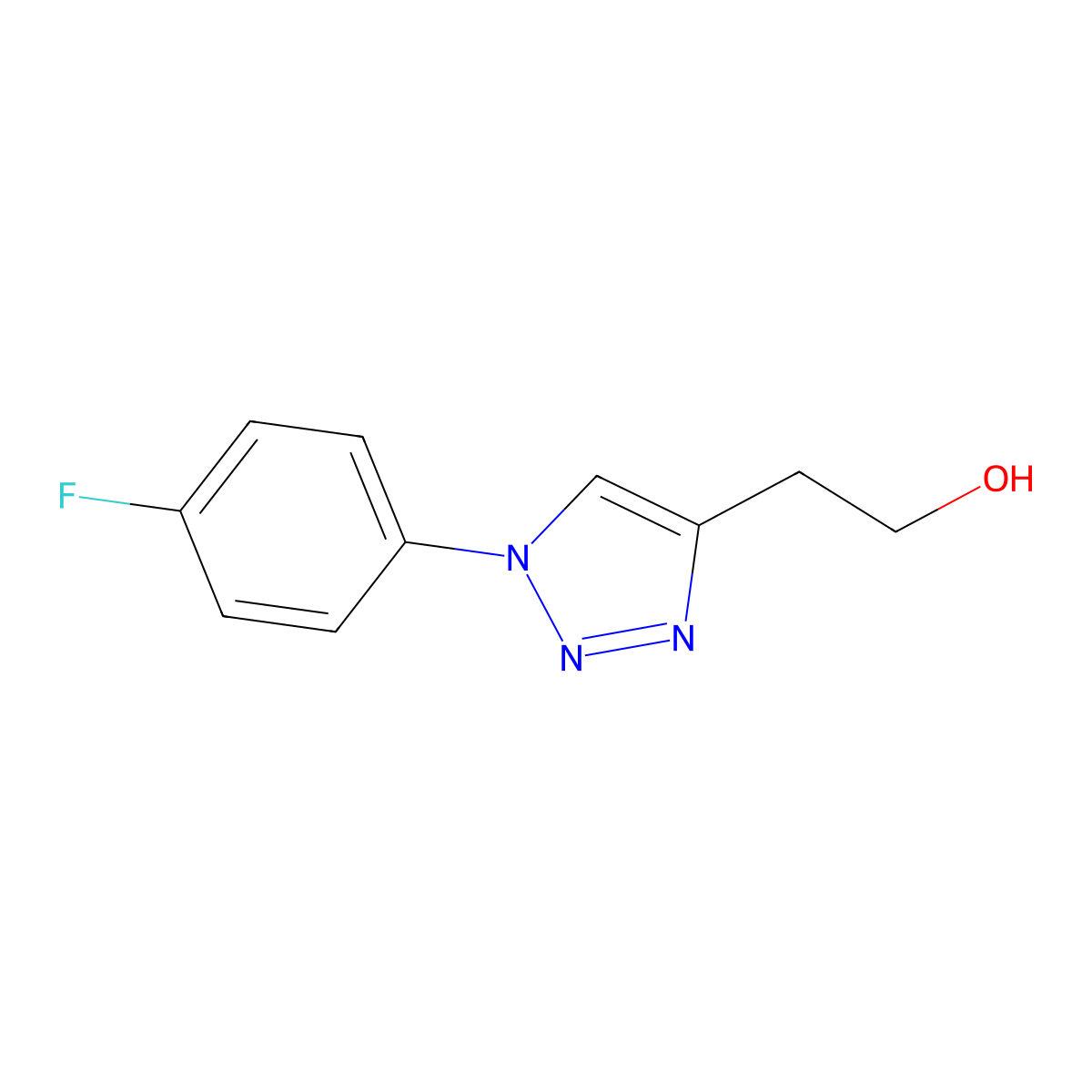 2-[1-(4-fluorophenyl)-1H-1,2,3-triazol-4-yl]ethan-1-ol molecular structure, CAS 1249882-55-0