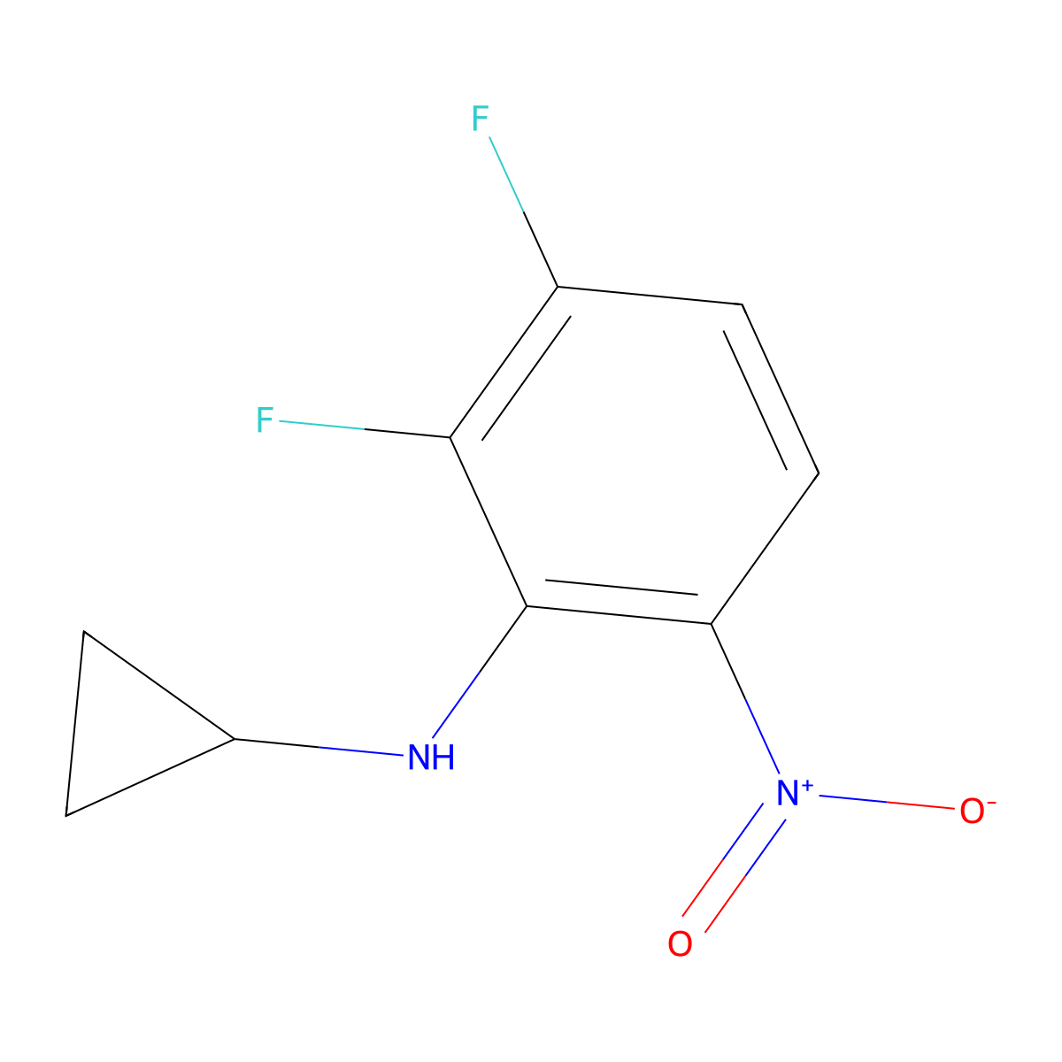 N-Cyclopropyl-2,3-difluoro-6-nitroaniline molecular structure, CAS 1249882-57-2