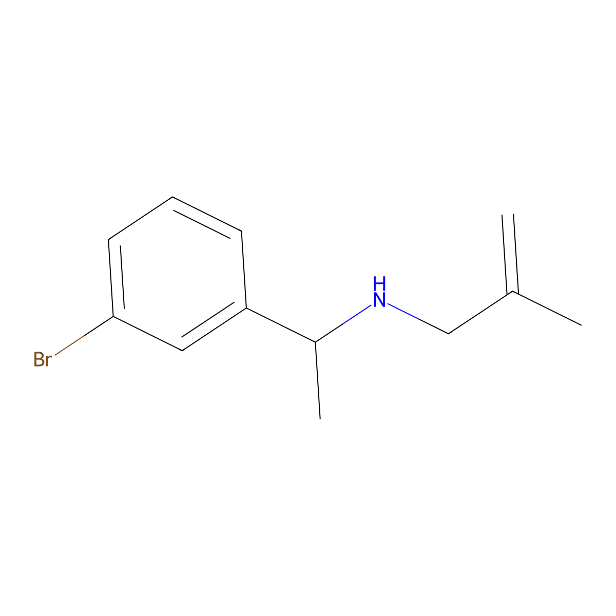 [1-(3-Bromophenyl)ethyl](2-methylprop-2-en-1-yl)amine molecular structure, CAS 1249883-71-3