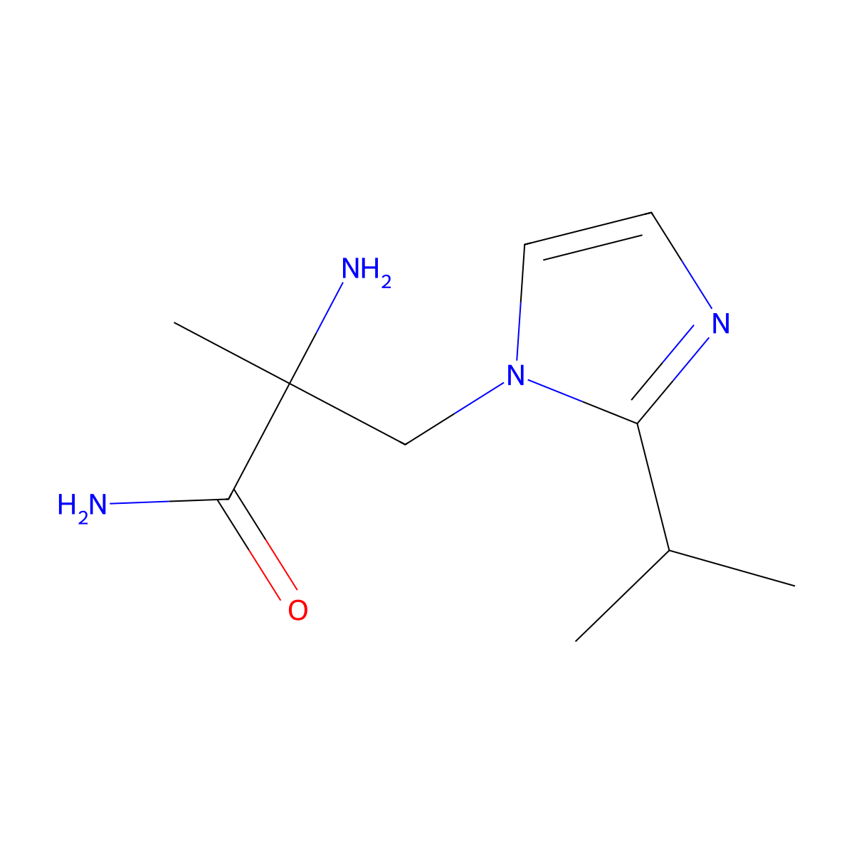 2-Amino-3-(2-isopropyl-1h-imidazol-1-yl)-2-methylpropanamide molecular structure, CAS 1249886-02-9