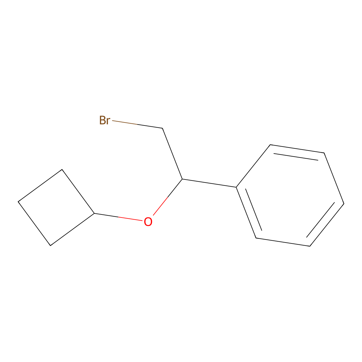 (2-Bromo-1-cyclobutoxyethyl)benzene molecular structure, CAS 1249888-55-8