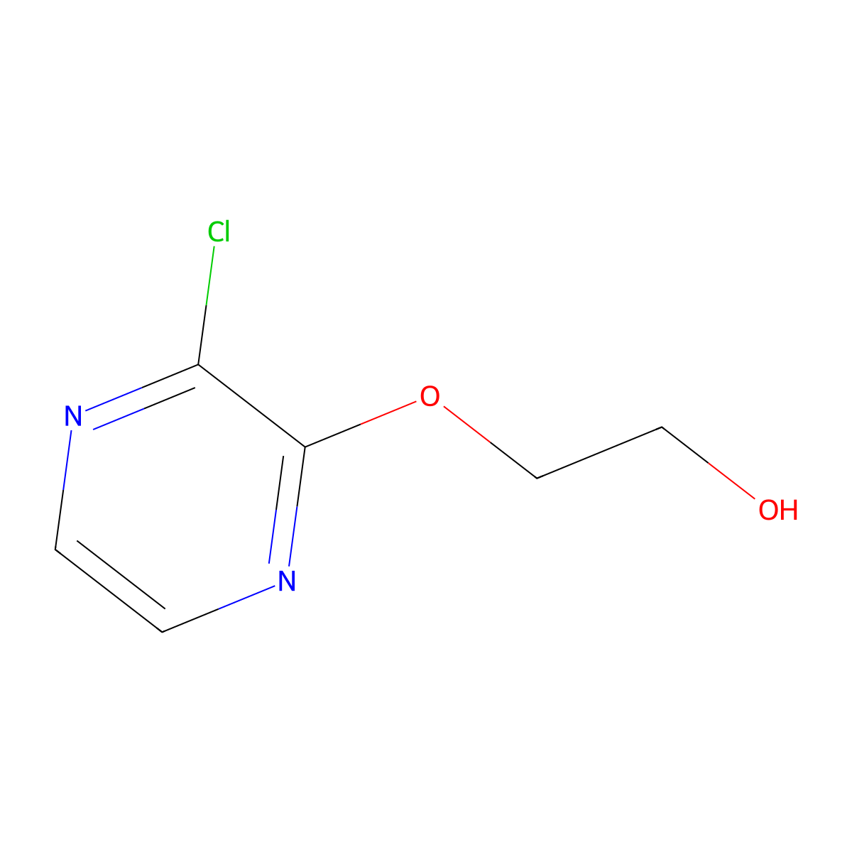 2-[(3-Chloropyrazin-2-yl)oxy]ethan-1-ol molecular structure, CAS 1249888-58-1
