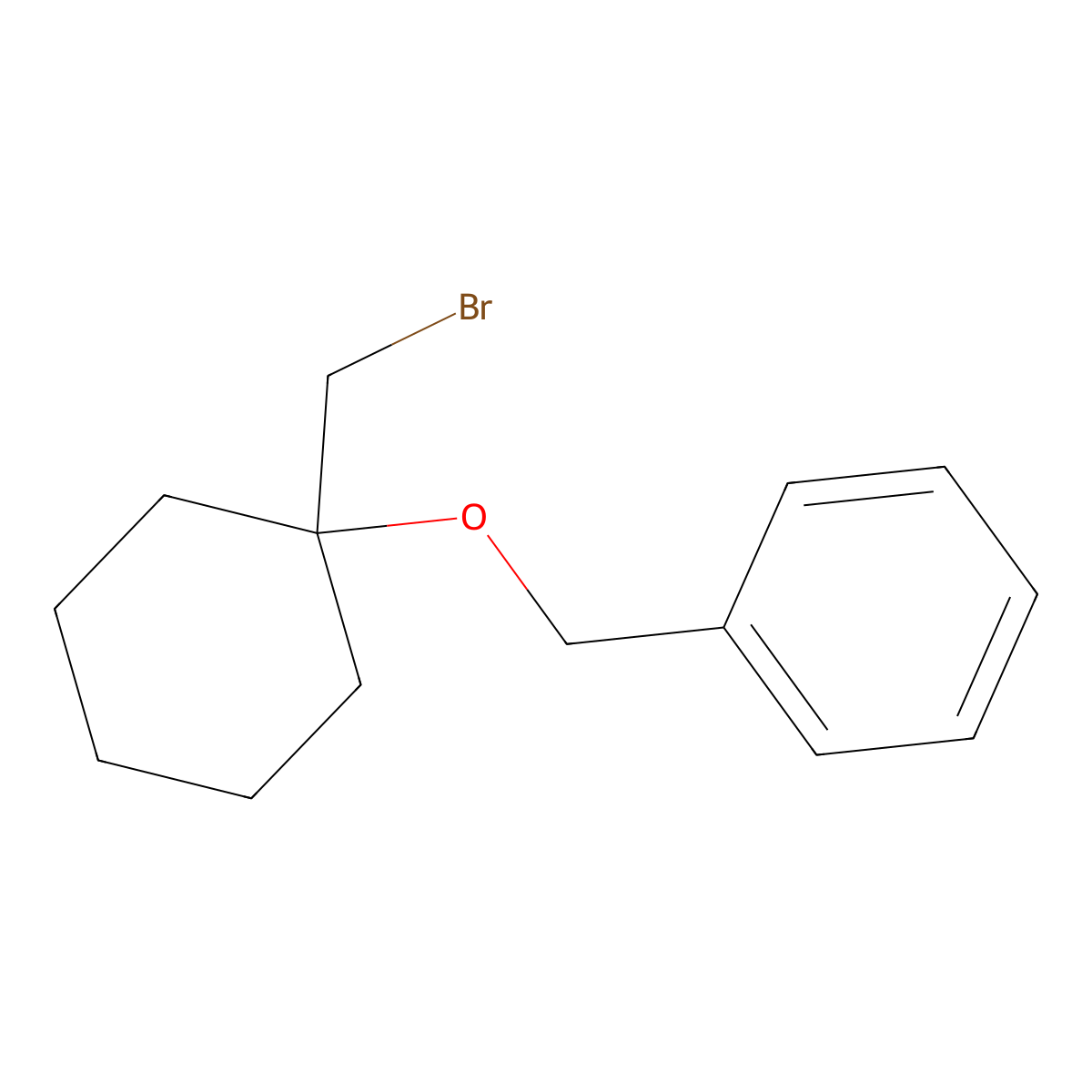 (((1-(Bromomethyl)cyclohexyl)oxy)methyl)benzene molecular structure, CAS 1249890-22-9
