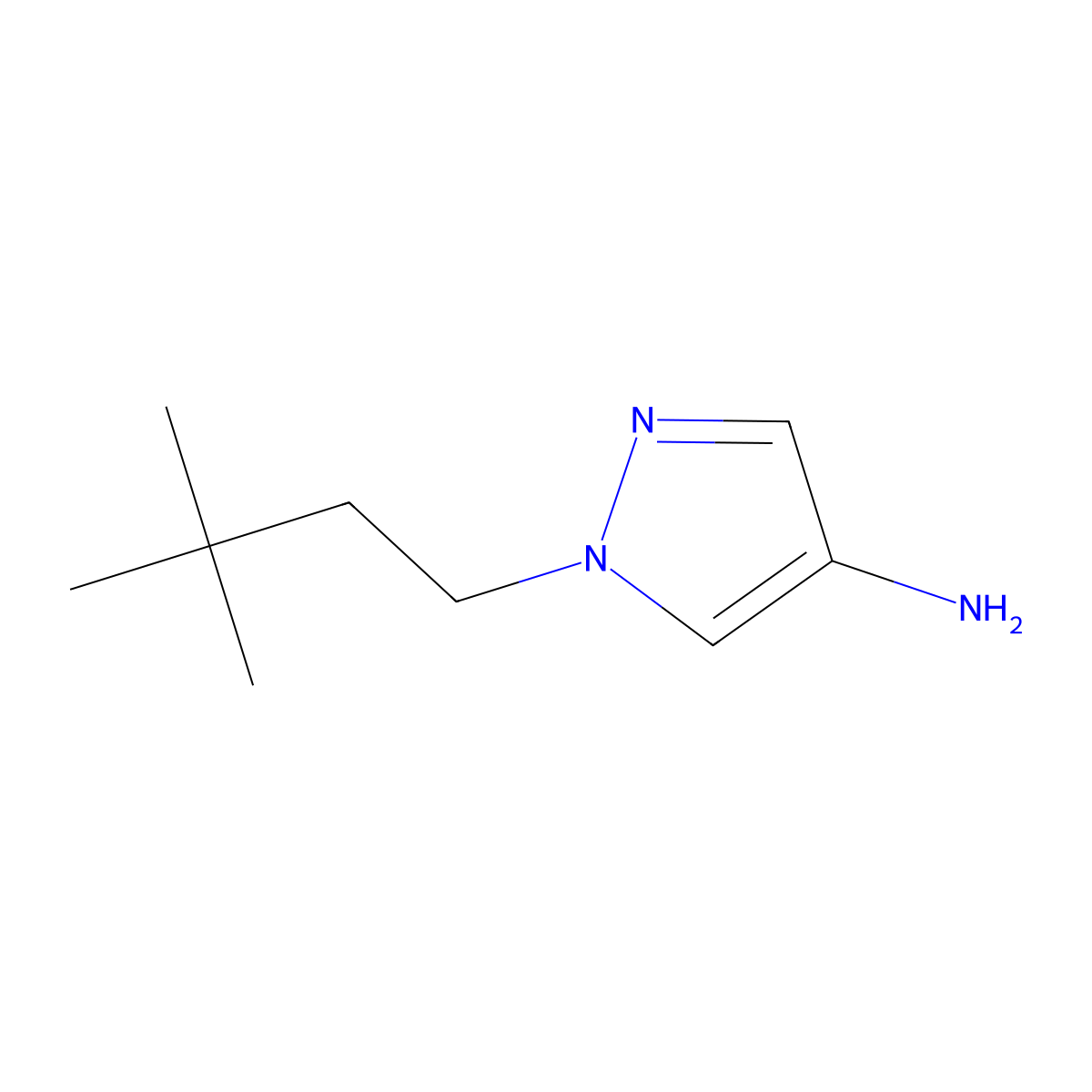 1-(3,3-Dimethylbutyl)-1H-pyrazol-4-amine molecular structure, CAS 1249894-14-1
