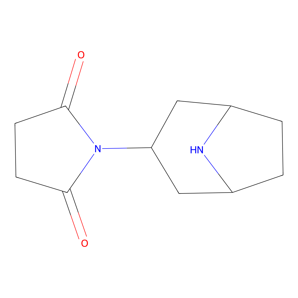 1-(8-Azabicyclo[3.2.1]octan-3-yl)pyrrolidine-2,5-dione molecular structure, CAS 1249894-38-9