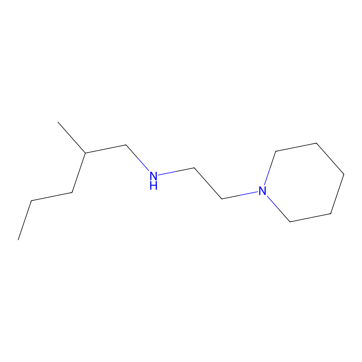 (2-Methylpentyl)[2-(piperidin-1-yl)ethyl]amine molecular structure, CAS 1249894-56-1
