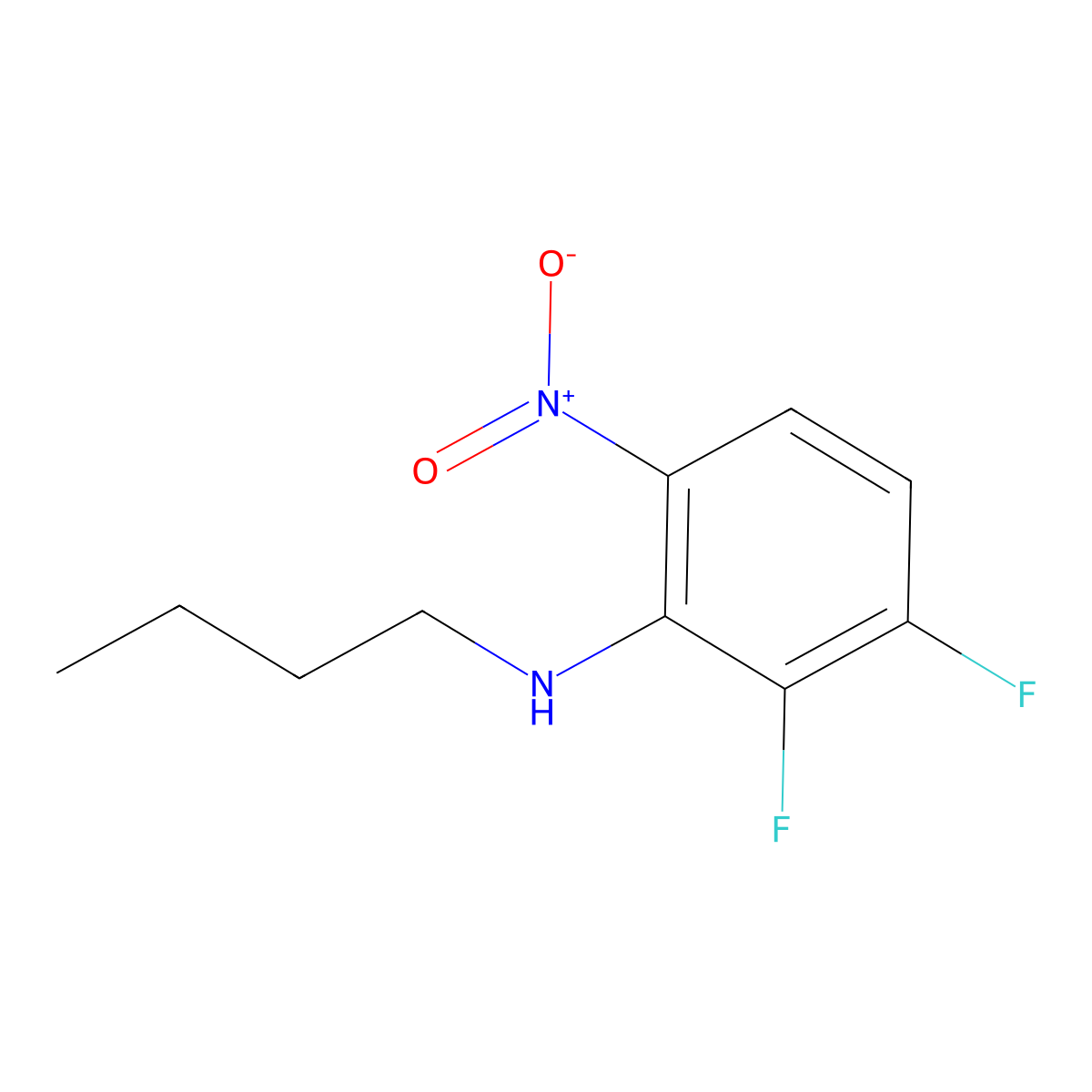 N-Butyl-2,3-difluoro-6-nitroaniline molecular structure, CAS 1249896-03-4