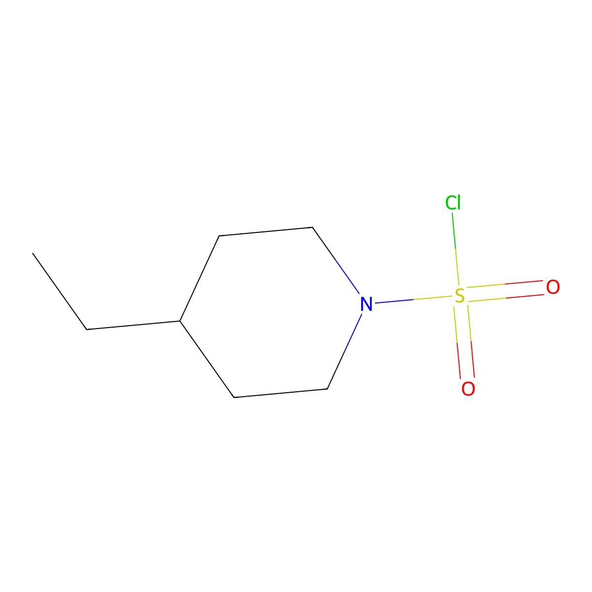 4-Ethylpiperidine-1-sulfonyl chloride molecular structure, CAS 1249903-87-4