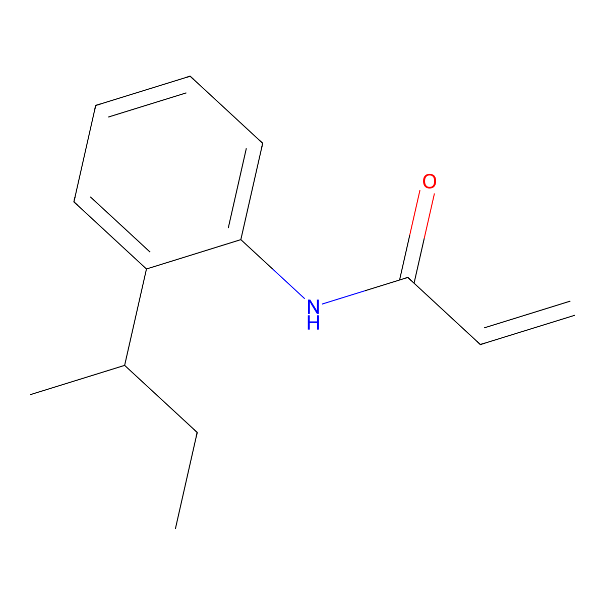 N-[2-(butan-2-yl)phenyl]prop-2-enamide molecular structure, CAS 1249903-98-7