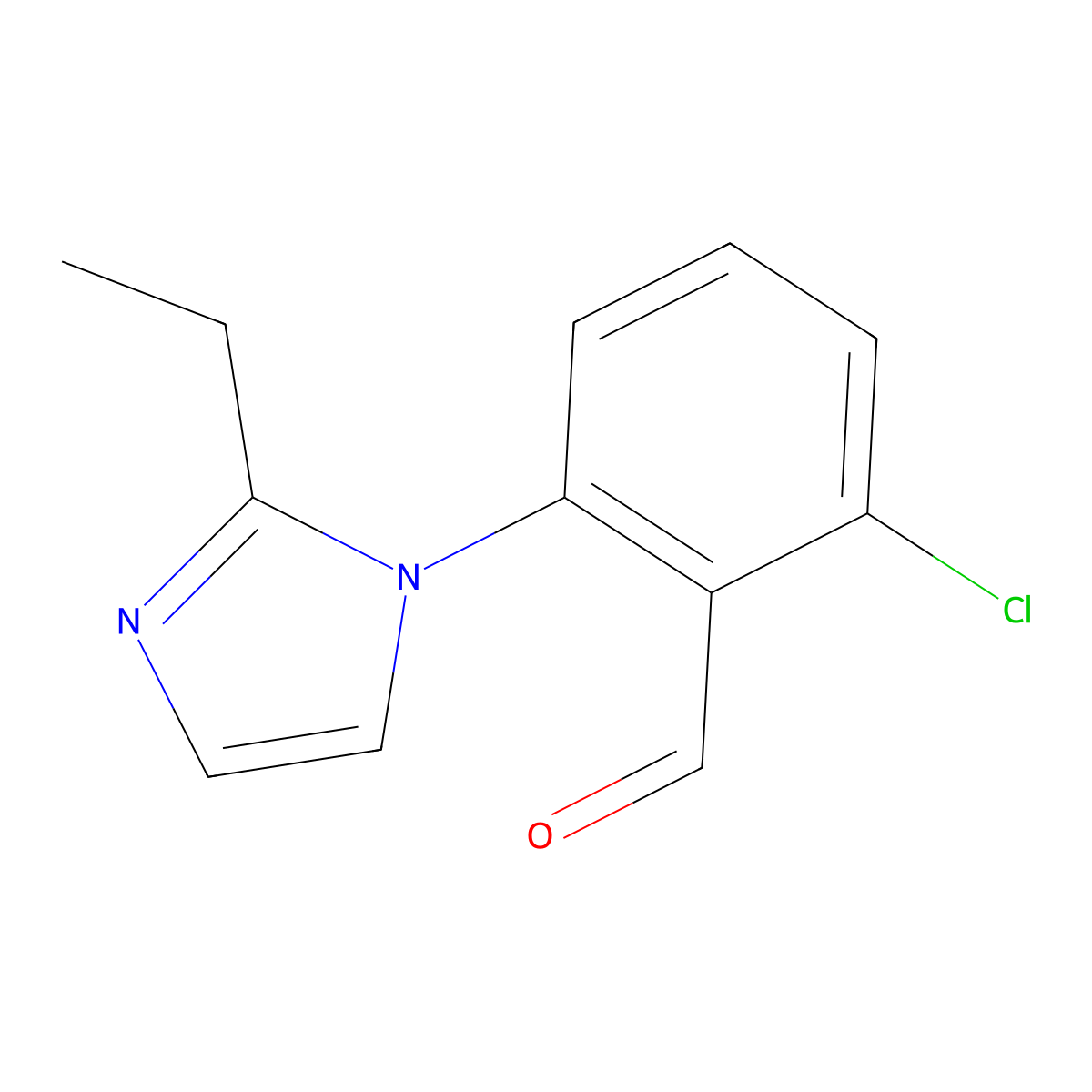 2-Chloro-6-(2-ethyl-1h-imidazol-1-yl)benzaldehyde molecular structure, CAS 1249905-05-2