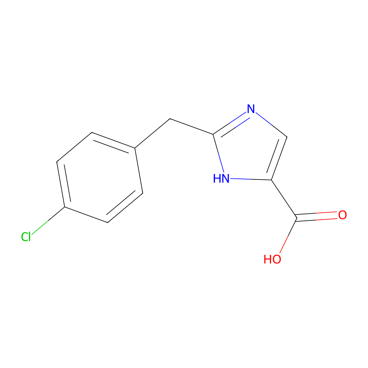 2-(4-Chlorobenzyl)-1h-imidazole-4-carboxylic acid molecular structure, CAS 1249906-94-2