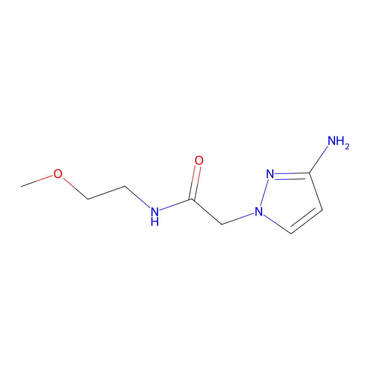 2-(3-Amino-1h-pyrazol-1-yl)-n-(2-methoxyethyl)acetamide molecular structure, CAS 1249908-86-8