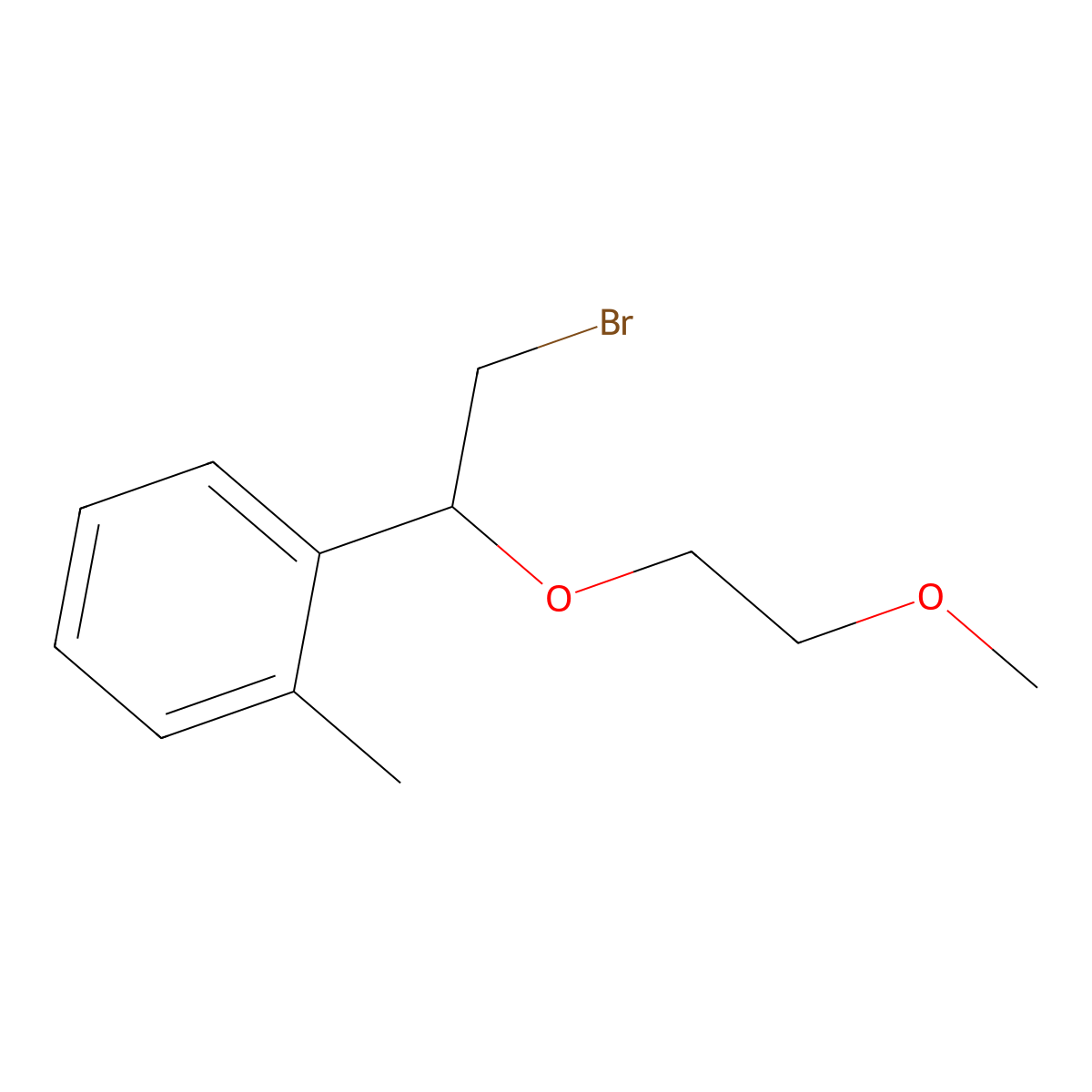1-(2-Bromo-1-(2-methoxyethoxy)ethyl)-2-methylbenzene molecular structure, CAS 1249909-71-4