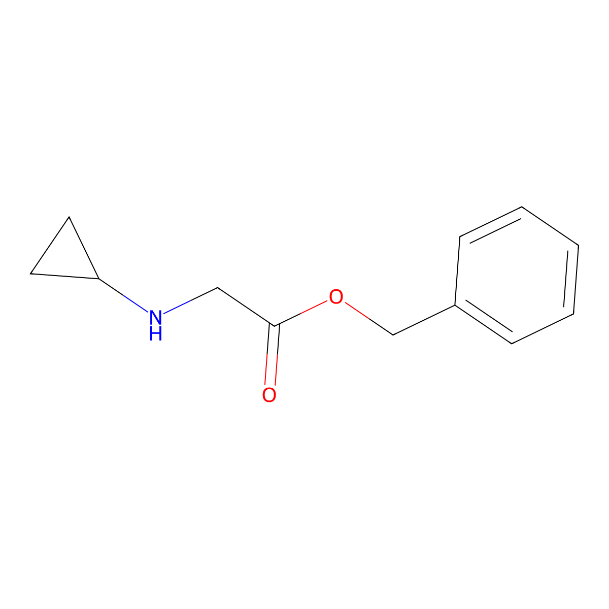 Benzyl 2-(cyclopropylamino)acetate molecular structure, CAS 1249910-44-8