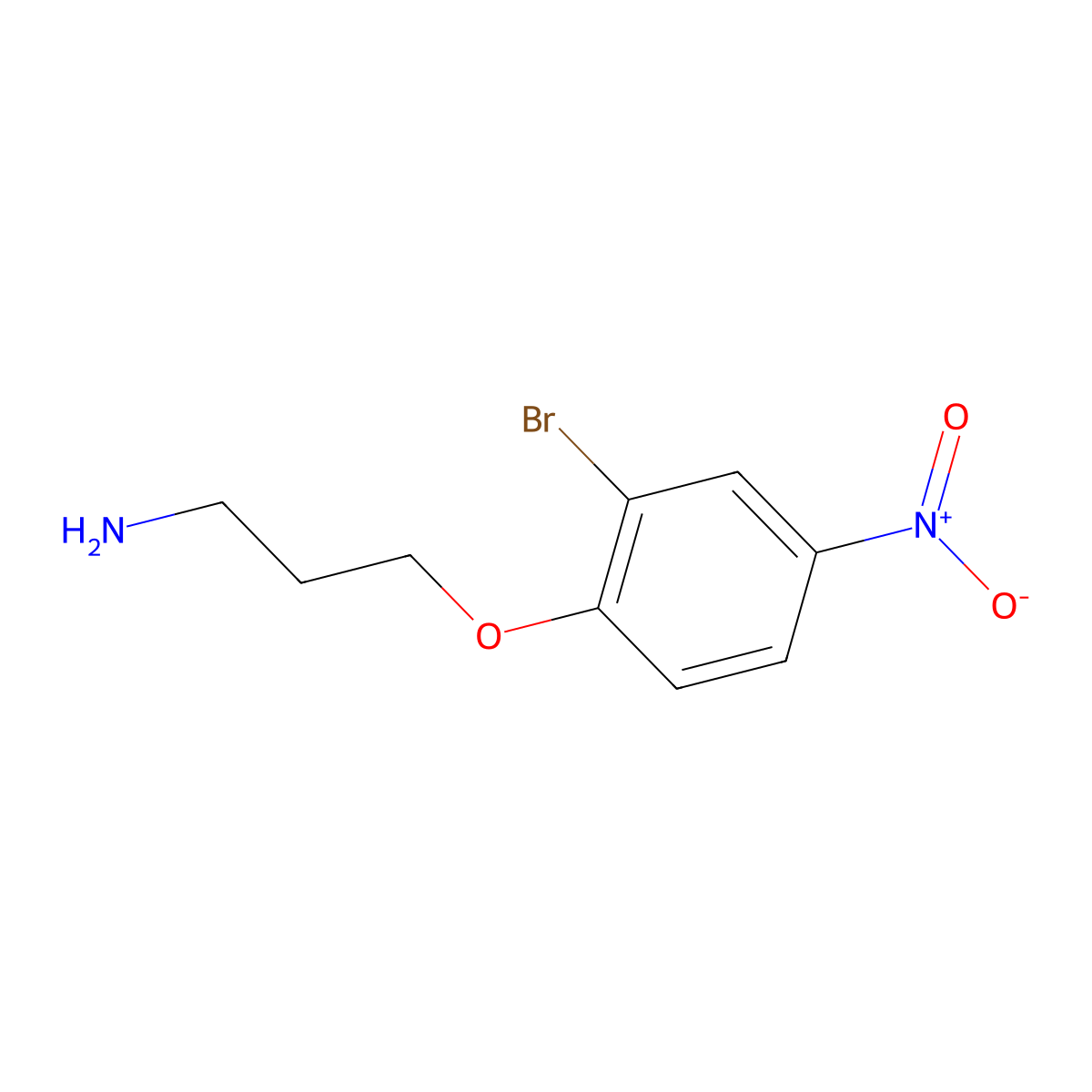 3-(2-Bromo-4-nitrophenoxy)propan-1-amine molecular structure, CAS 1249911-40-7