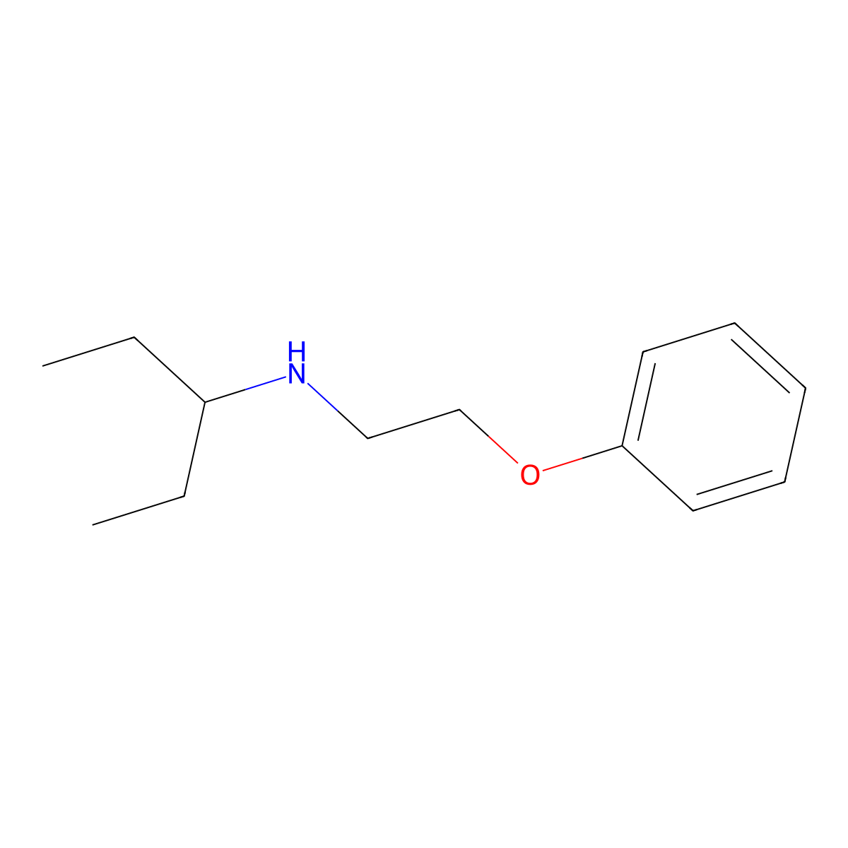 (Pentan-3-yl)(2-phenoxyethyl)amine molecular structure, CAS 1249911-60-1