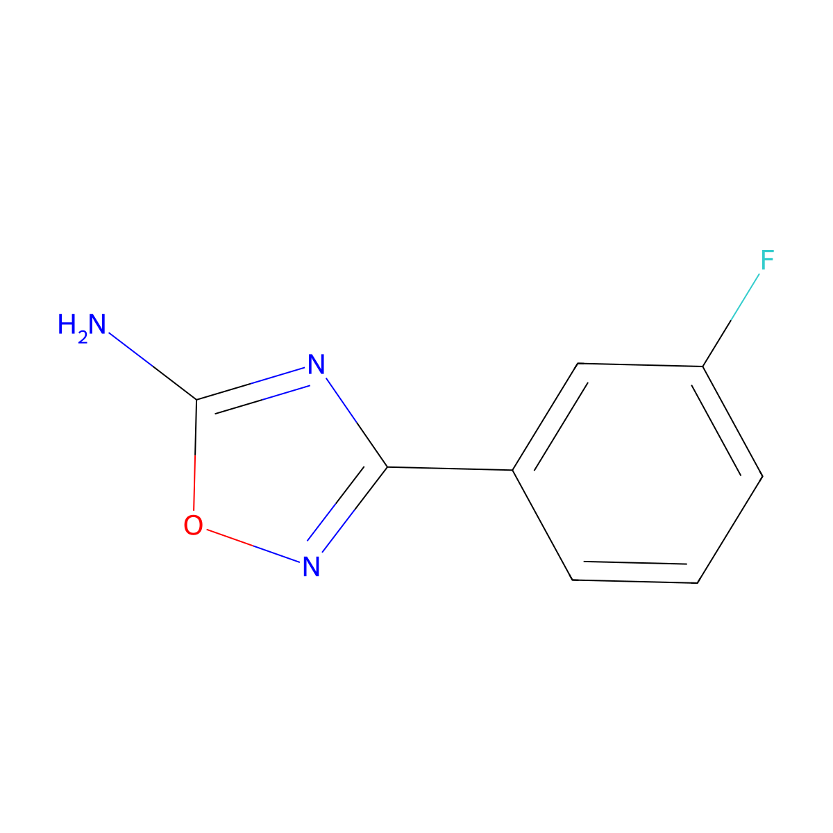 3-(3-Fluorophenyl)-1,2,4-oxadiazol-5-amine molecular structure, CAS 1249911-82-7
