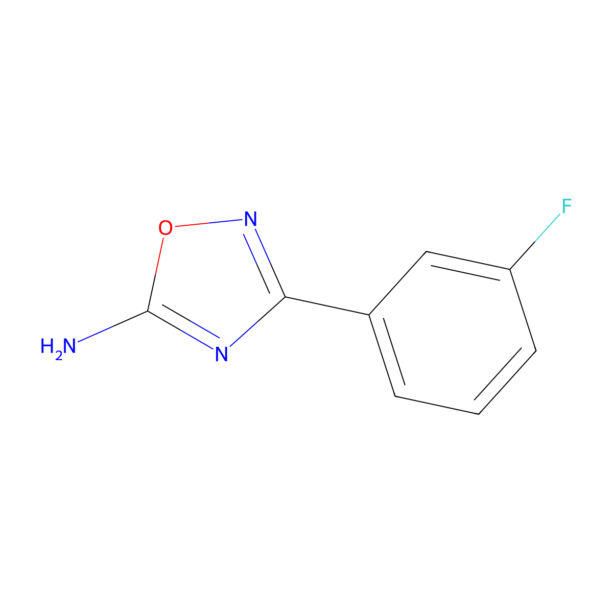 3-(3-Fluorophenyl)-1,2,4-oxadiazol-5-amine molecular structure, CAS 1249911-82-7