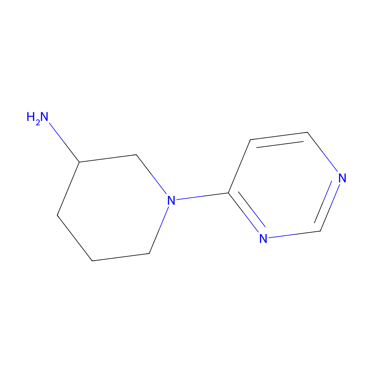1-(Pyrimidin-4-yl)piperidin-3-amine molecular structure, CAS 1249914-20-2