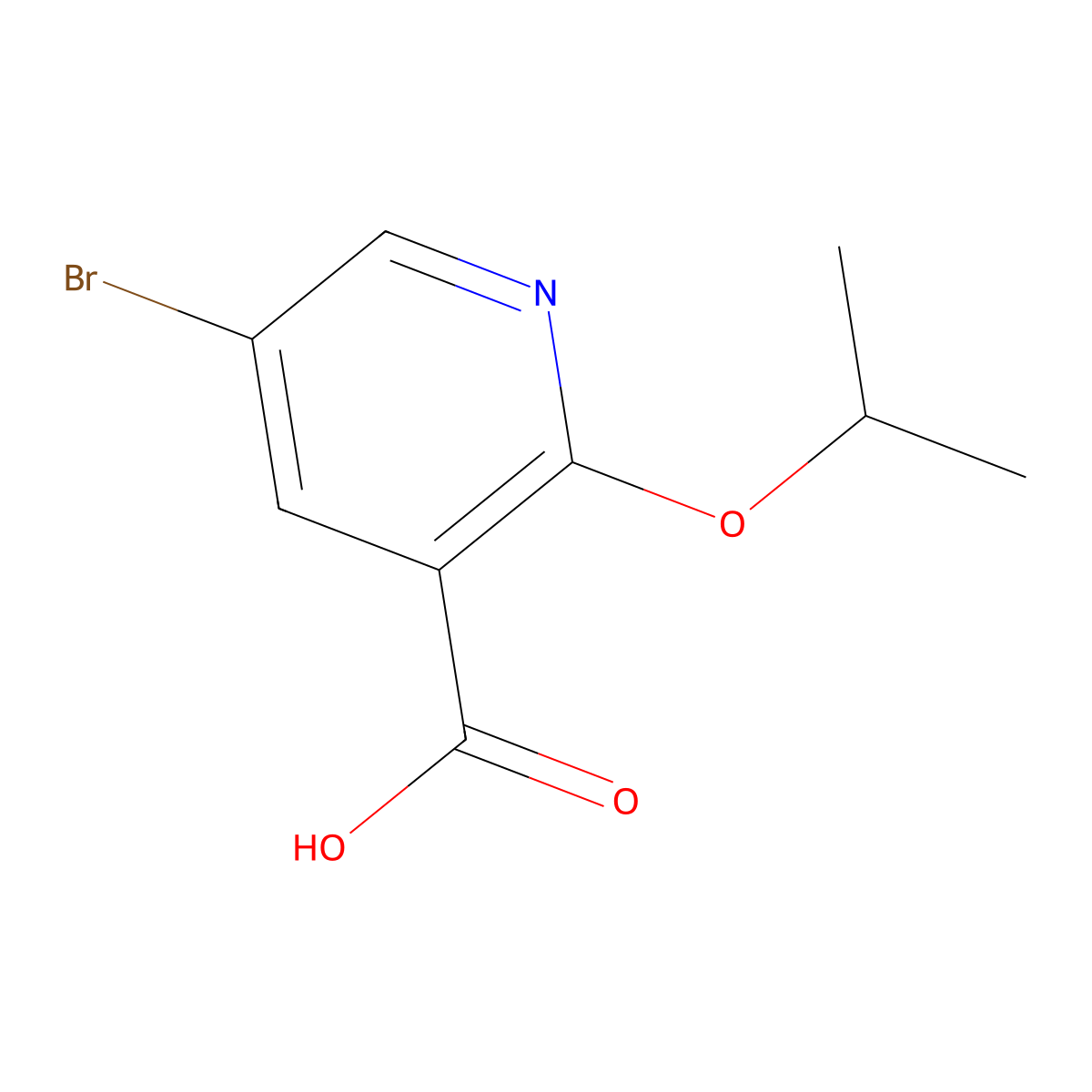 5-Bromo-2-isopropoxynicotinic acid molecular structure, CAS 1249915-84-1
