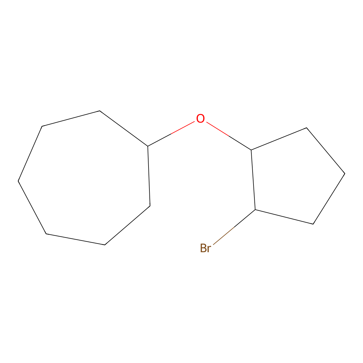 [(2-Bromocyclopentyl)oxy]cycloheptane molecular structure, CAS 1249922-01-7