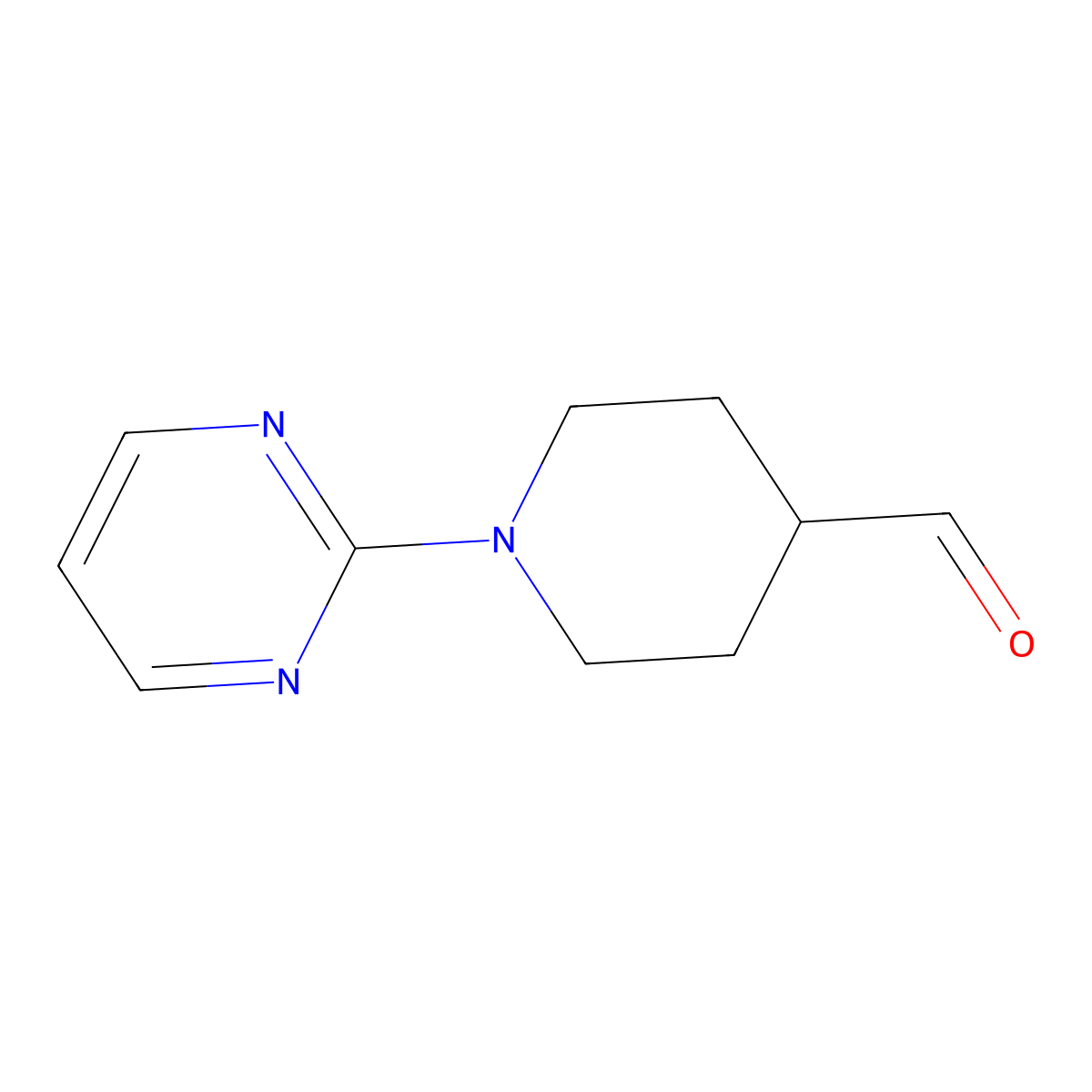1-(Pyrimidin-2-yl)piperidine-4-carbaldehyde molecular structure, CAS 1249923-55-4
