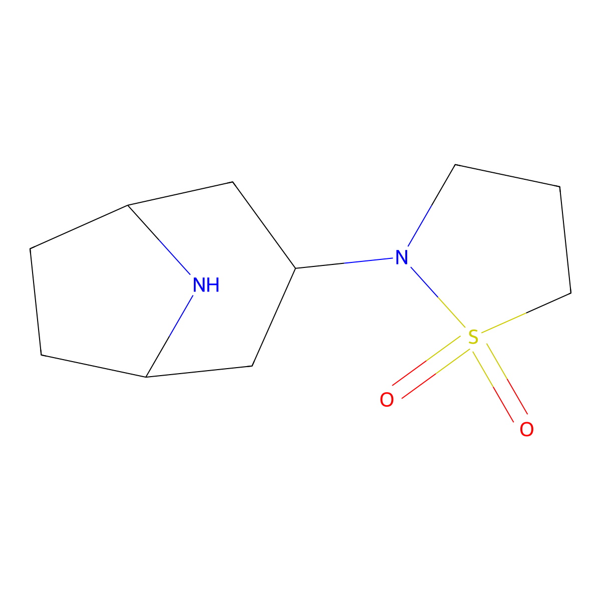 2-{8-Azabicyclo[3.2.1]octan-3-yl}-1lambda6,2-thiazolidine-1,1-dione molecular structure, CAS 1249924-35-3