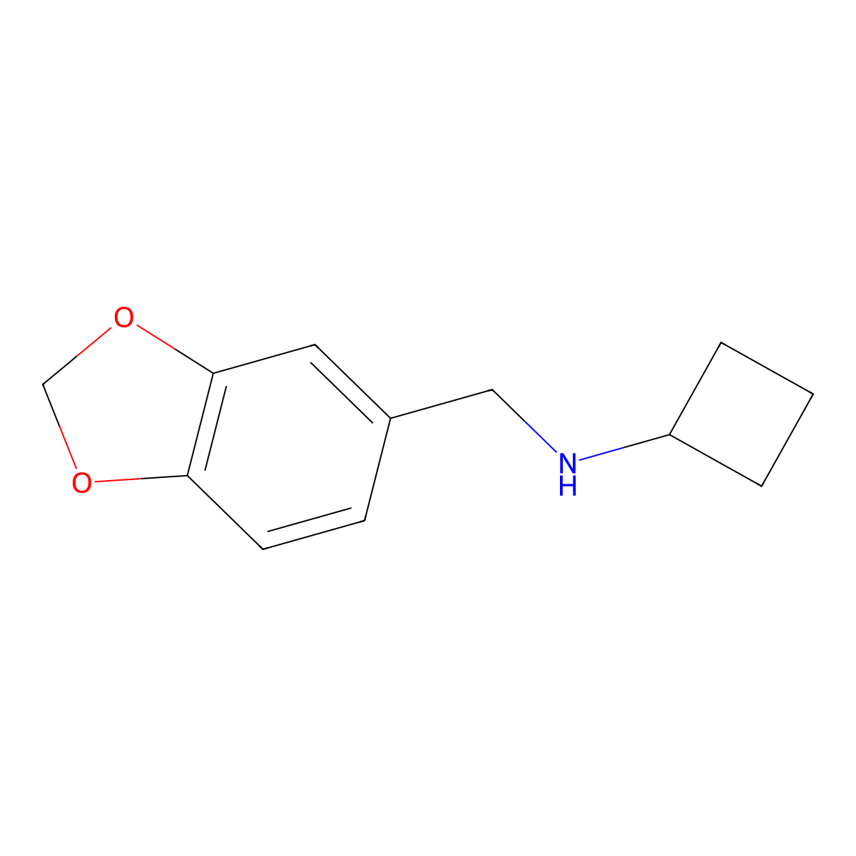 N-[(2H-1,3-benzodioxol-5-yl)methyl]cyclobutanamine molecular structure, CAS 1249925-95-8