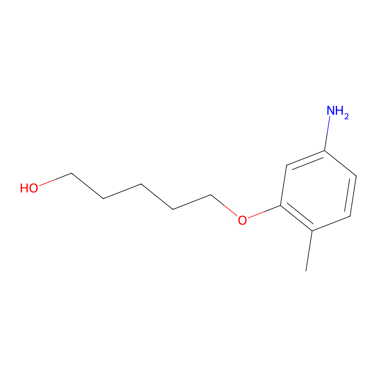 5-(5-Amino-2-methylphenoxy)pentan-1-ol molecular structure, CAS 1249926-73-5
