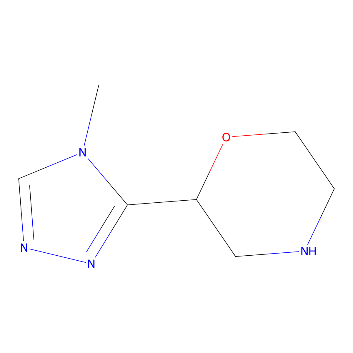 2-(4-methyl-4H-1,2,4-triazol-3-yl)morpholine molecular structure, CAS 1249927-76-1