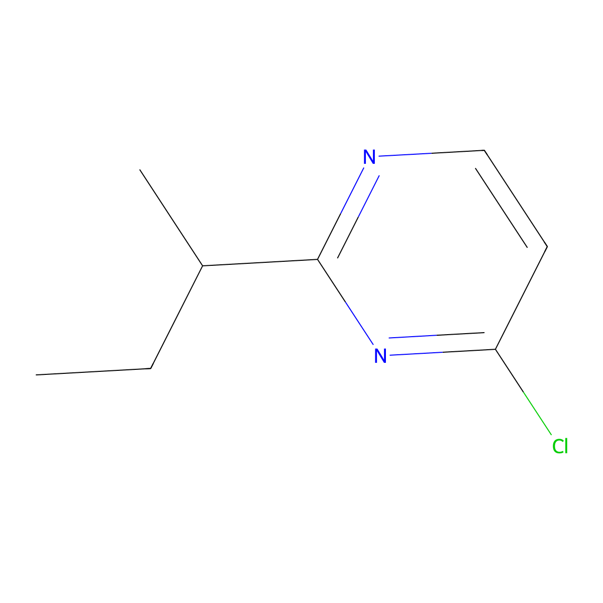 2-(Butan-2-yl)-4-chloropyrimidine molecular structure, CAS 1249928-89-9