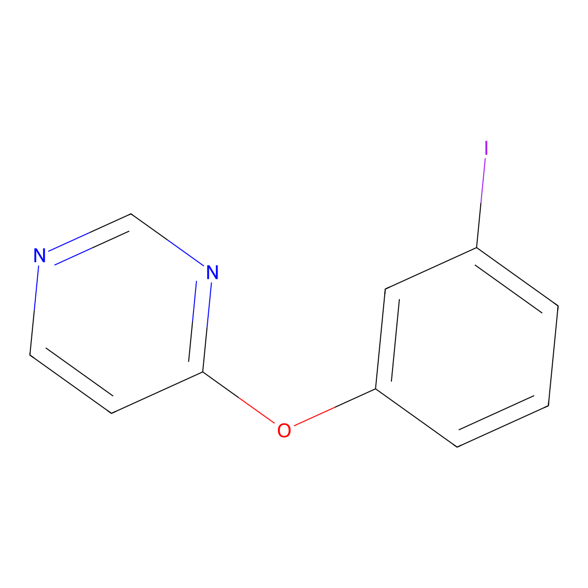 4-(3-Iodophenoxy)pyrimidine molecular structure, CAS 1249930-92-4