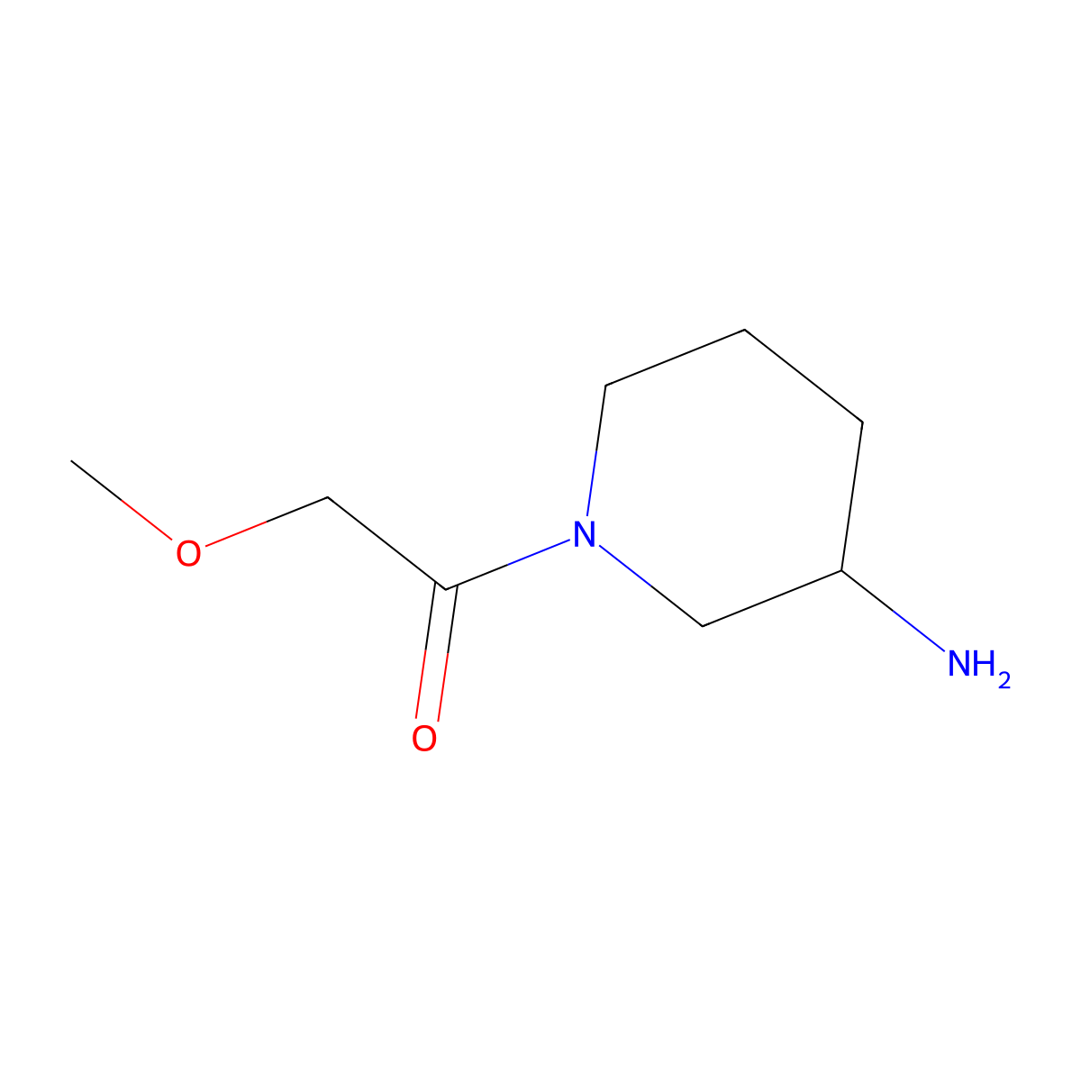 1-(3-Aminopiperidin-1-yl)-2-methoxyethan-1-one molecular structure, CAS 1249933-89-8